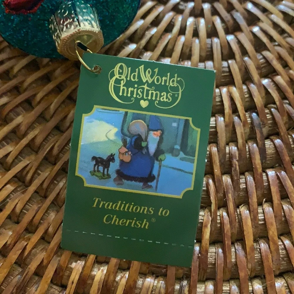 Old World Christmas Hanging Ornament BARREL OF MONKEYS Hasbro NWT